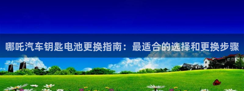 优发国际平台：哪吒汽车钥匙电池更换指南：最适合的选择和更换步骤