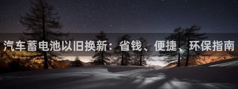 优发国际游戏官方网站入口：汽车蓄电池以旧换新：省钱、便捷、环保指南